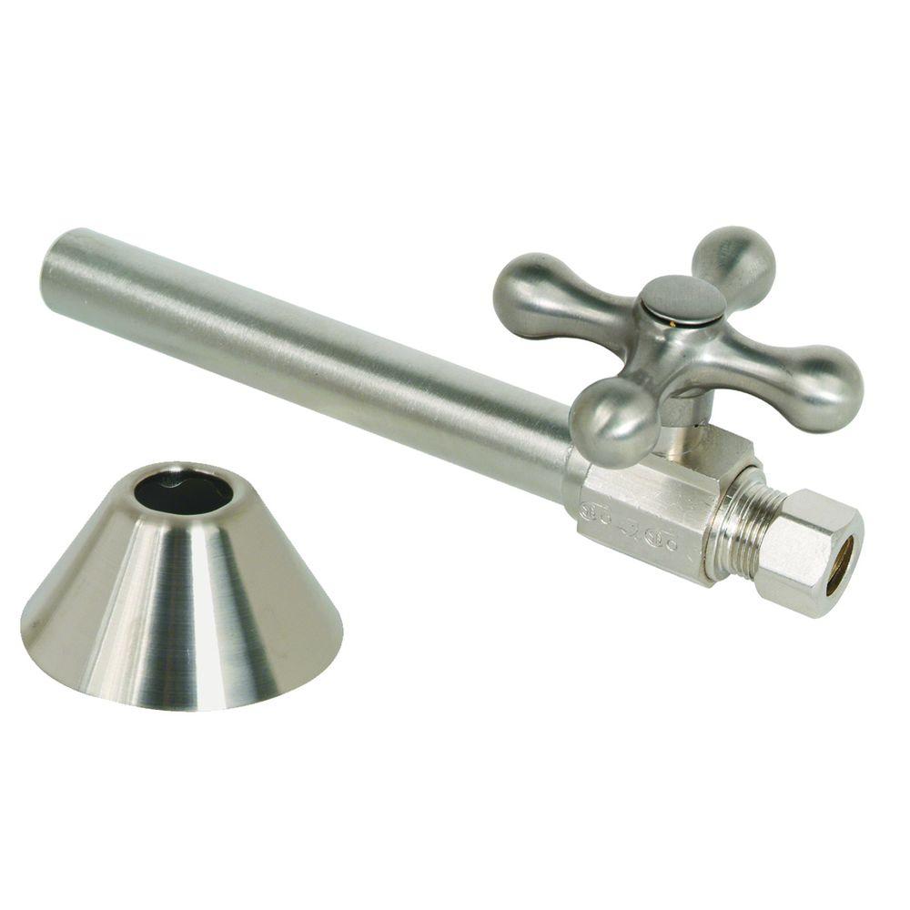 5 Ext /& Bell Flange in Satin Nickel 5 Ext /& Bell Flange in Satin Nickel Standard Plumbing Supply BrassCraft CS41BX NS 1//2 Nom Sweat Inlet x 3//8 O.D Comp Outlet Multi-Turn Straight Valve