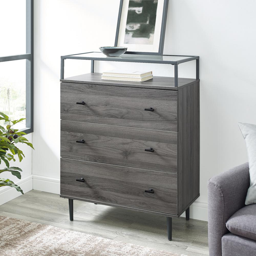 William S Home Furnishing Lennart Ii 4 Drawers Gray Mid Century