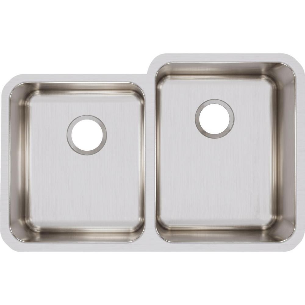 Elkay LRAD3122554 4-Hole Gourmet Lustertone 31-Inch x 22-Inch Self Rimming Single Basin Stainless Steel Kitchen Sink