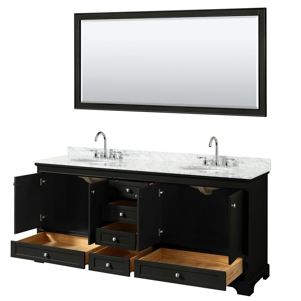 Wyndham Collection Deborah 80 In Double Vanity Dark Espresso With Marble Top White Carrara Basinirror Wcs202080ddecmunom70 The Home Depot - Espresso Double Vanity Mirrors Wyndham Collection Deborah 80 In Double Vanity Dark Espresso With Marble Top White Carrara Basinirror Wcs202080ddecmunom70 The Home Depot - Espresso Double Vanity Mirrors