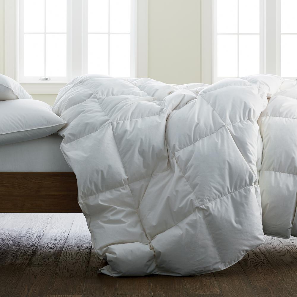 Puredown Heavy Weight White King Goose Down Fiber Gusseted Comforter PD