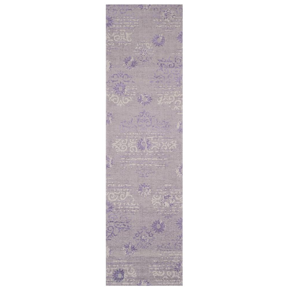 Safavieh Palazzo Purple Light Gray 2 Ft X 7 3 In Runner Rug