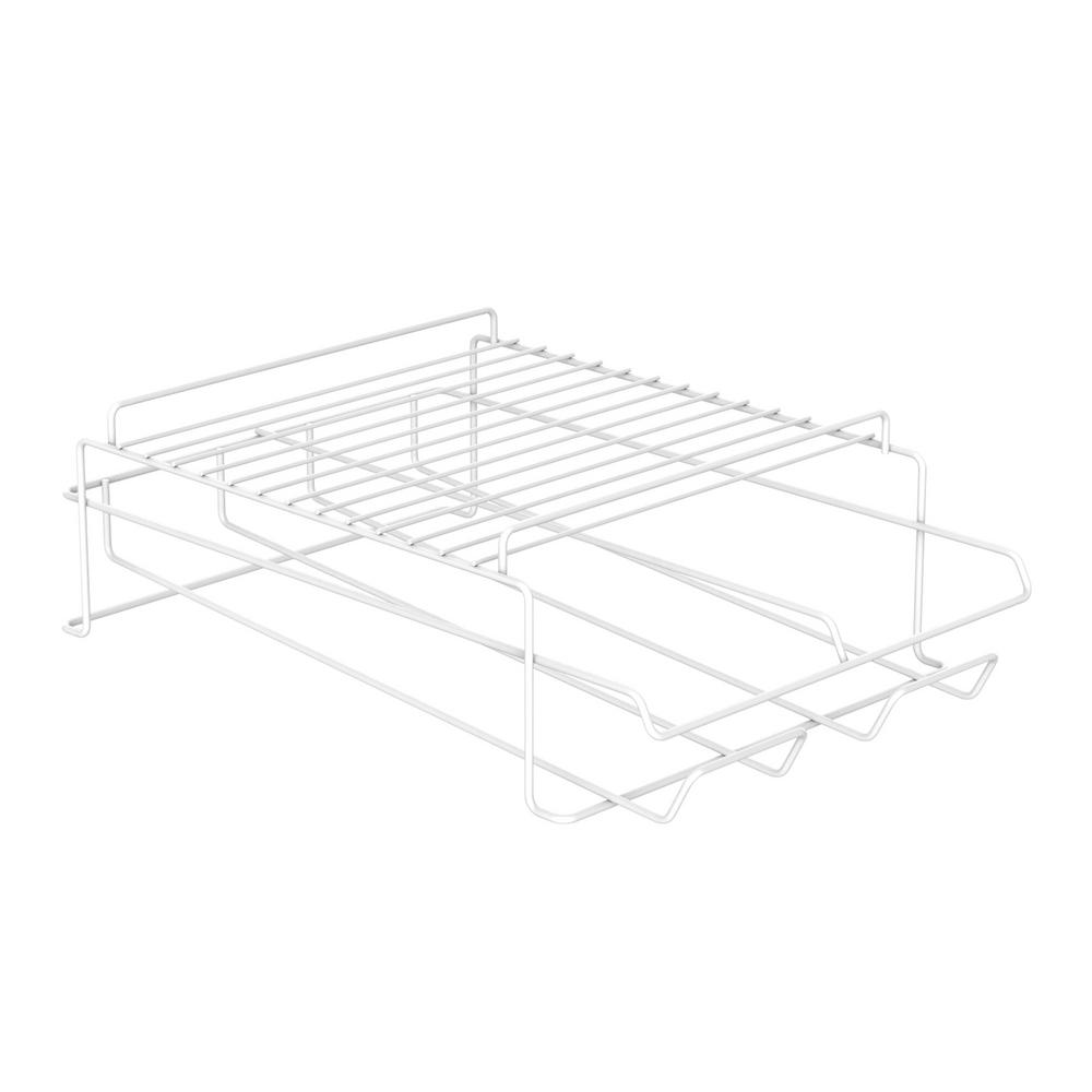 Kitchen Details Expandable White Cabinet Shelf Organizer 4179 The Home Depot