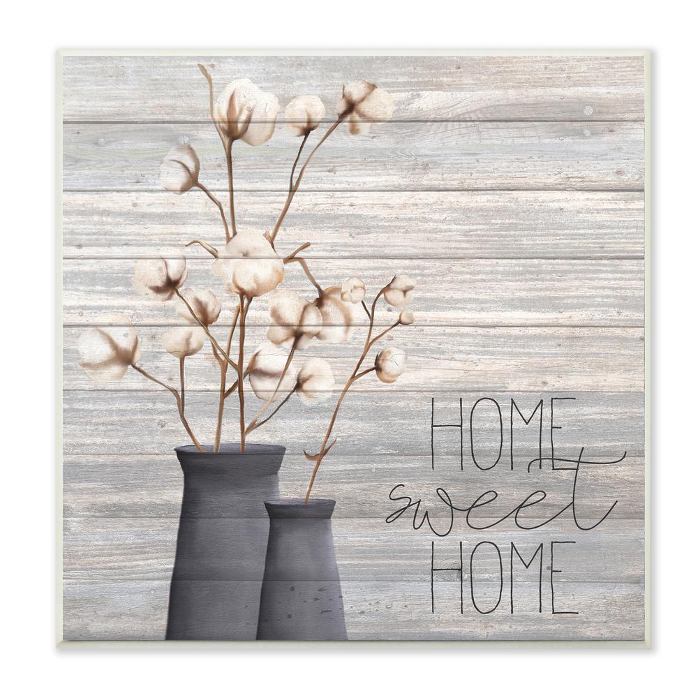 The Stupell Home Decor Collection 12 In X 12 In Grey Home Sweet