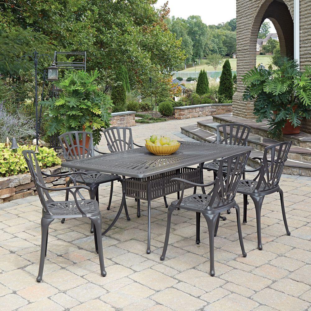 Home Styles Largo Taupe 7 Piece All Weather Patio Dining Set 5561 Largo Taupe 7 Piece All Weather Patio Dining Set