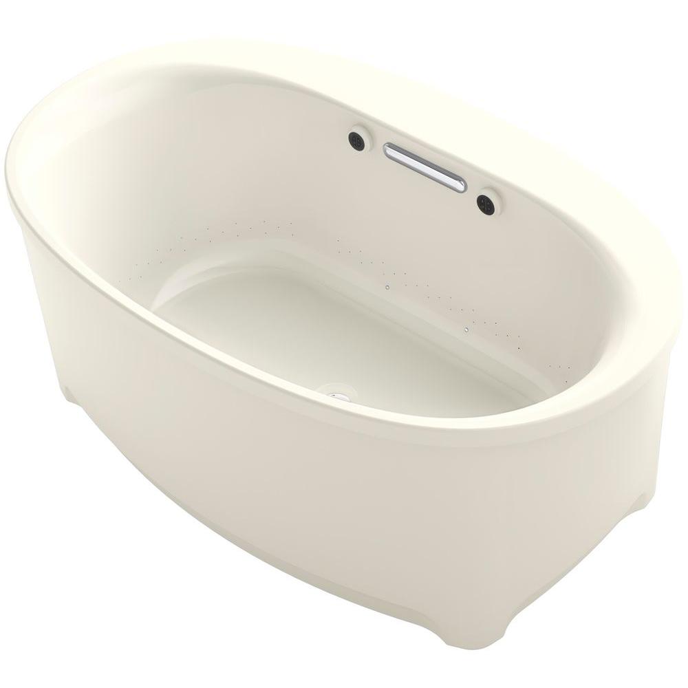 KOHLER Underscore 5 ft. Air Bath Tub in BiscuitK5702G2M96 The
