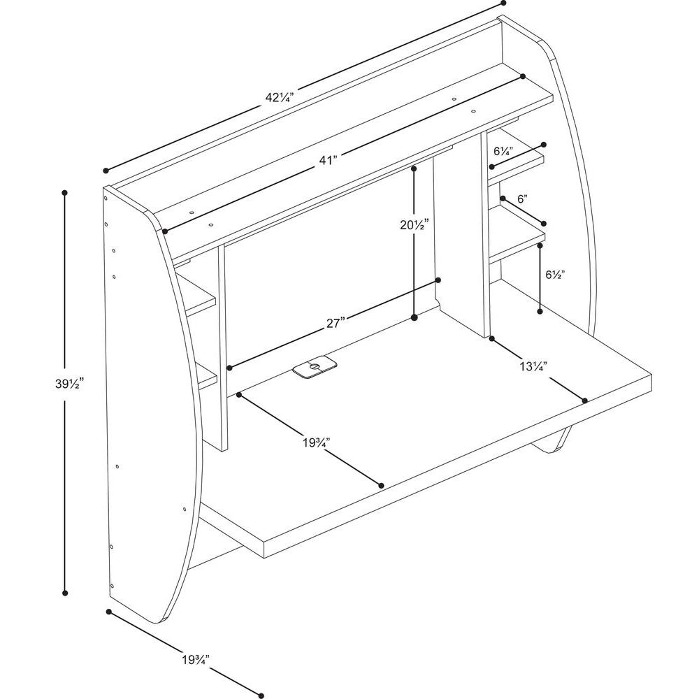 Prepac White Desk With Shelves Wehw 0200 1 The Home Depot