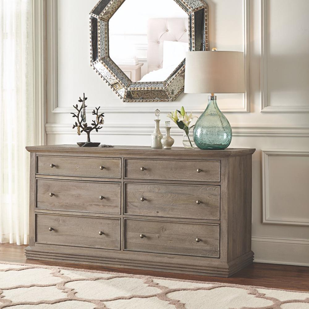 Home Decorators Collection Aldridge 6 Drawer Antique Grey Dresser