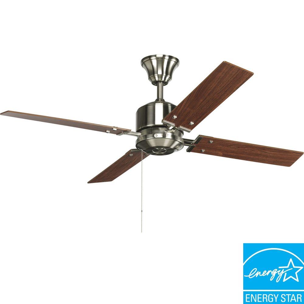 Progress Lighting North Park 52 In Indoor Brushed Nickel Ceiling Progress Lighting North Park 52 In Indoor Brushed Nickel Ceiling Fan