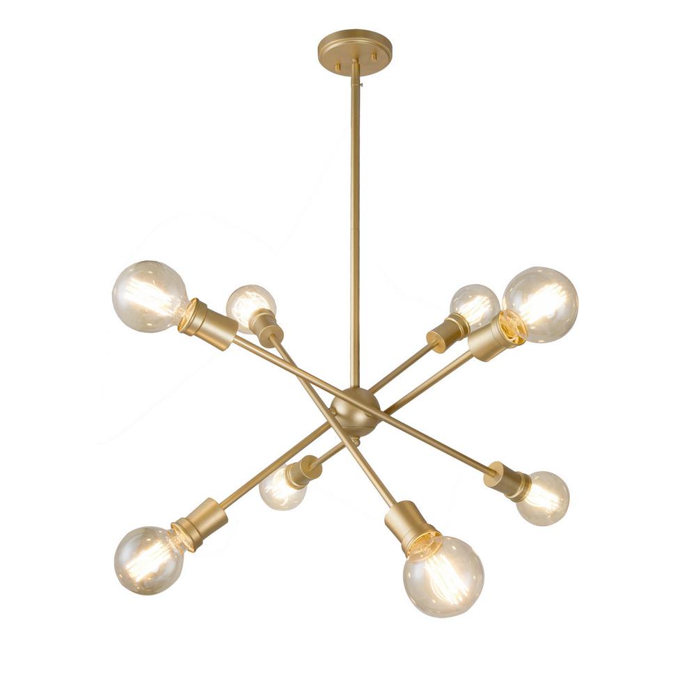 gold mid century chandelier