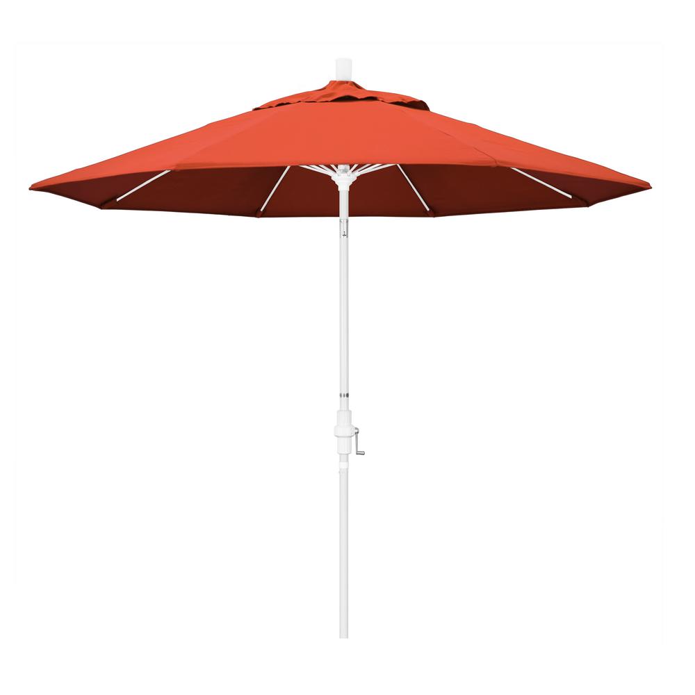 Fade Resistant Orange Market Umbrellas Patio Umbrellas The Home Depot