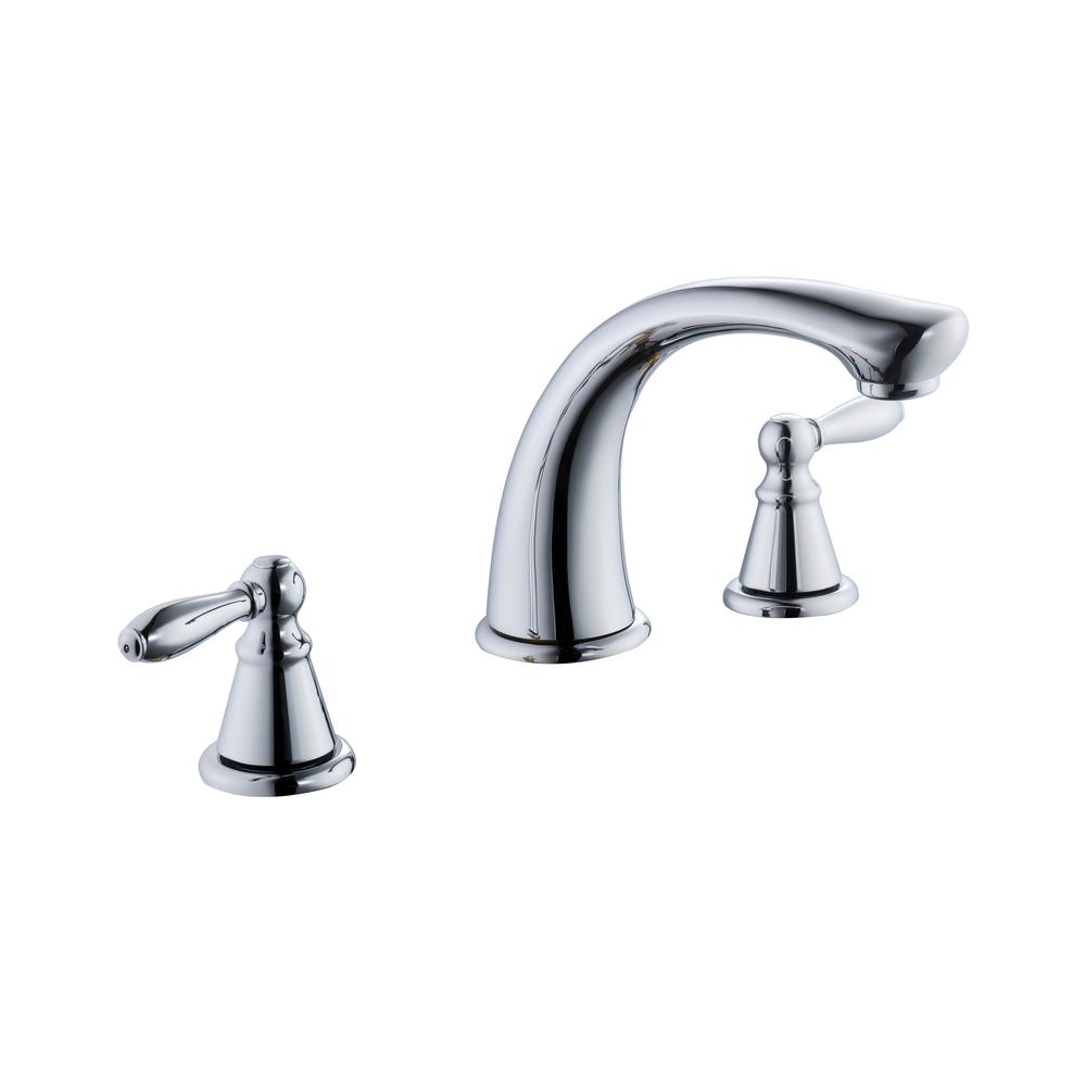 Glacier Bay Adley 2 Handle Deck Mount Roman Tub Faucet In Chrome