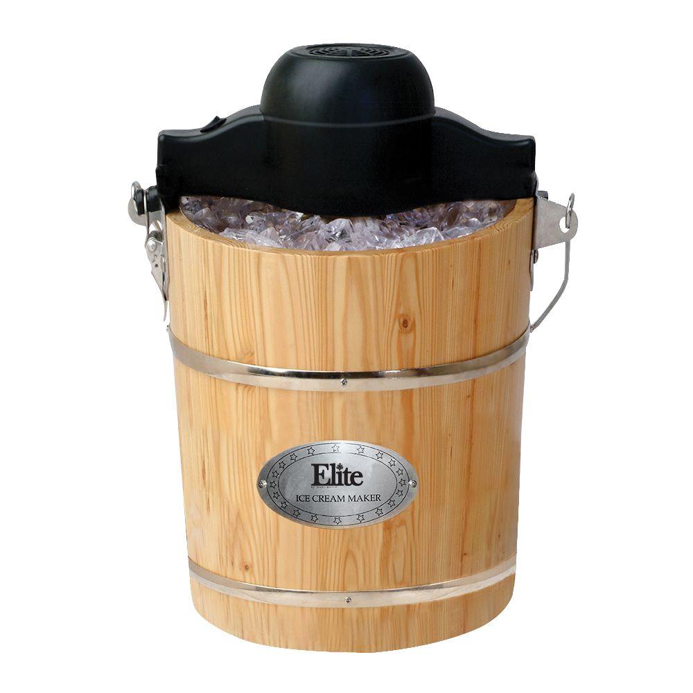 Nostalgia Electrics DIY Old Fashioned Vintage Ice Cream Maker 4-Quart Machine