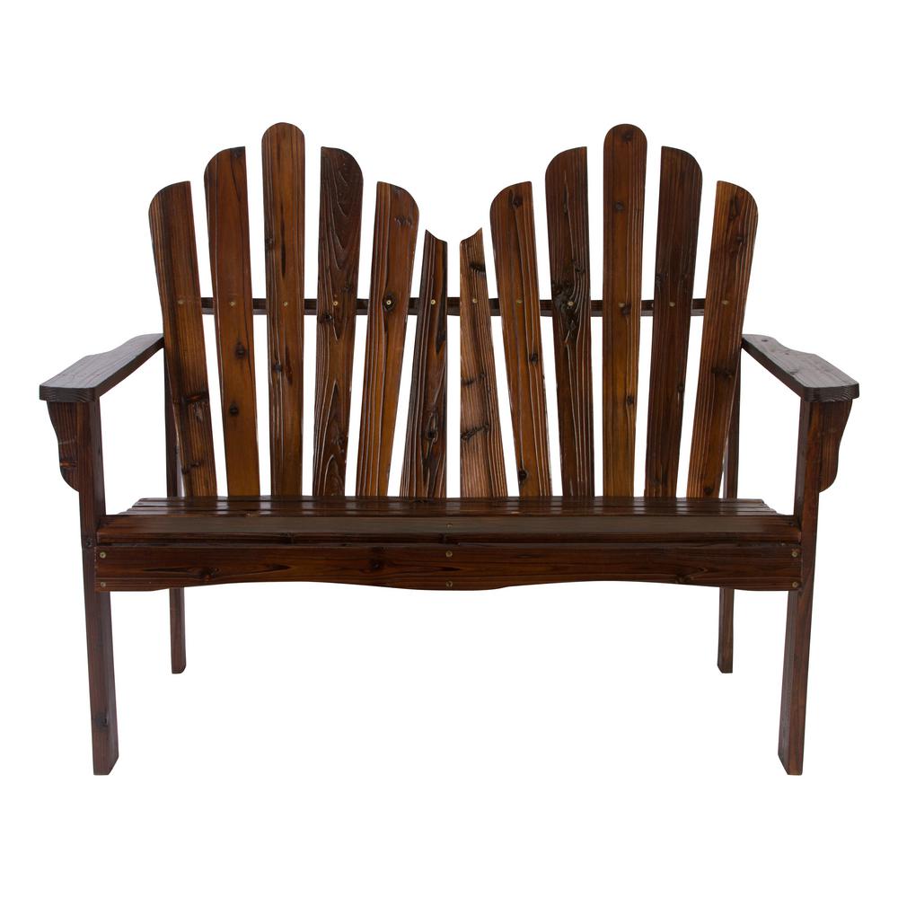 Shine Company Westport Cedar Wood Outdoor Loveseat Bench 43 50 In Westport Cedar Wood Outdoor Loveseat Bench 43 50 In Burnt Brown