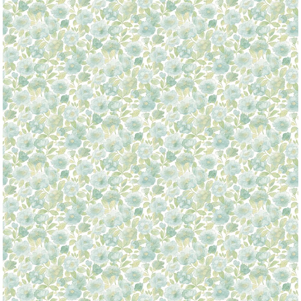 A-Street Winsome Blue Floral Damask Wallpaper-2702-22748 - The Home Depot
