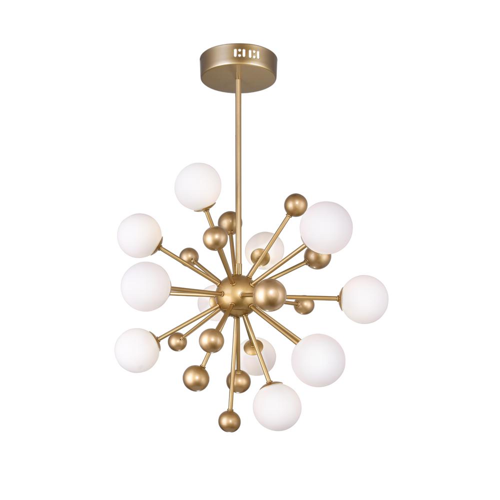 Cwi Lighting Element 11 Light Sun Gold Contemporary Chandelier Cwi Lighting Element 11 Light Sun Gold Contemporary Chandelier