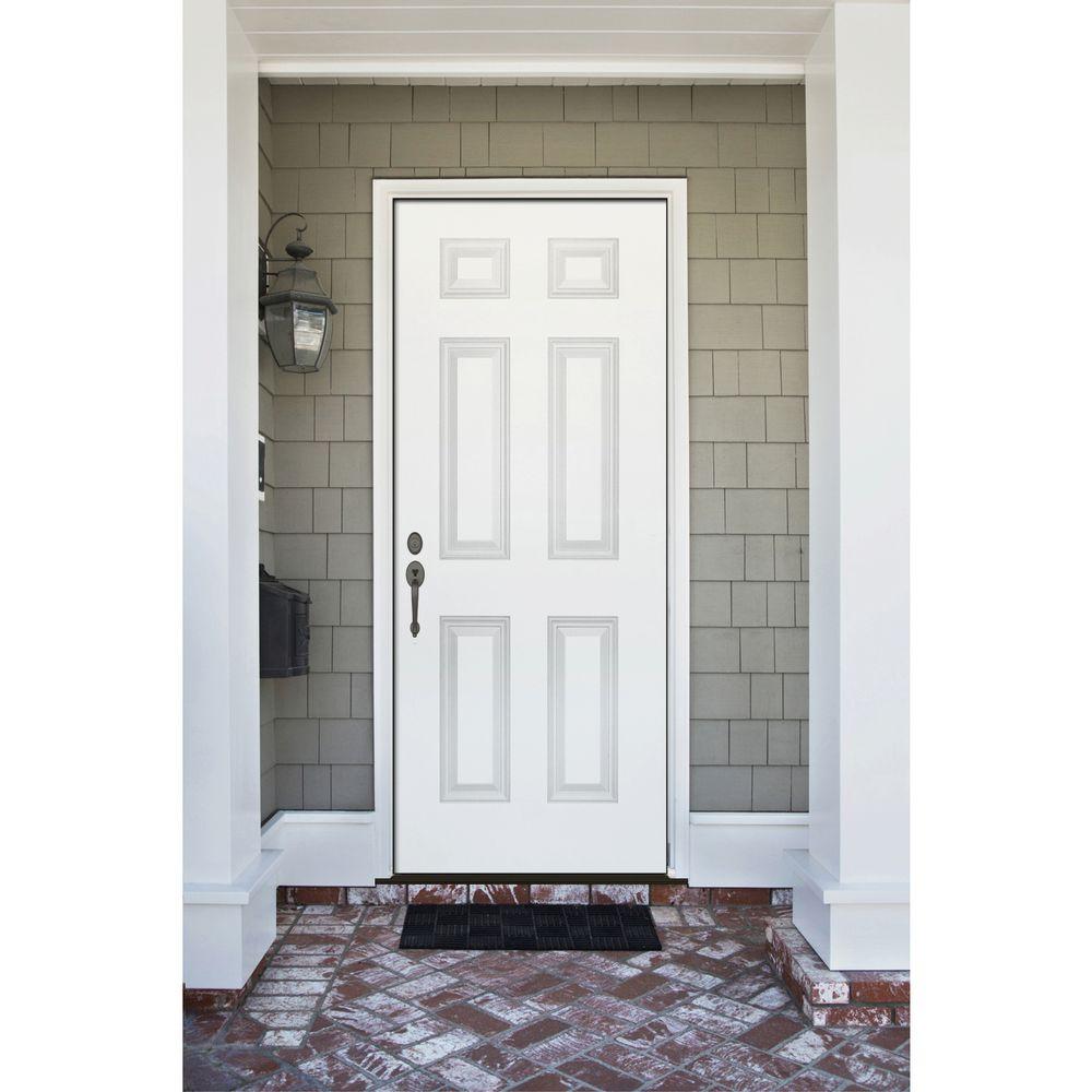 Steves Sons 30 In X 80 In Premium 6 Panel Primed White Steel