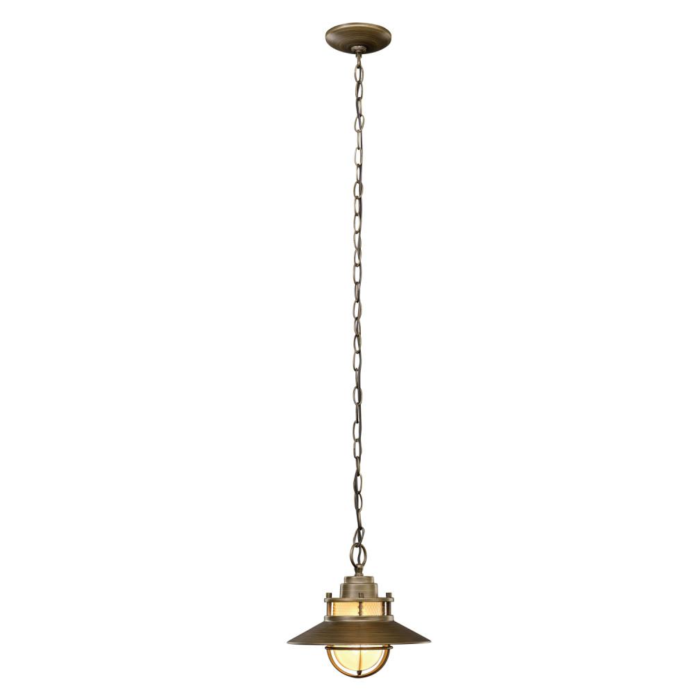 Coastal Nautical Outdoor Hanging Lights Ceiling Lighting Liam 1 Light Bronze Outdoor Hanging Pendant