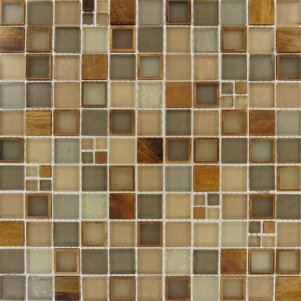 MS International Manhattan Blend 12 in. x 12 in. x 8 mm Glass MeshMounted Mosaic Wall TileSMOT