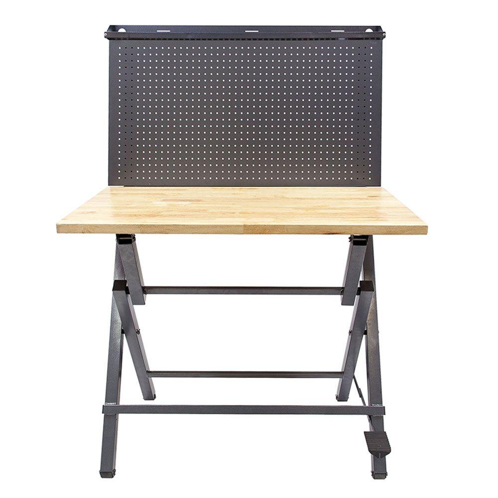 Instant 44 In Work Bench With Metal Pegboard WB 01 The Home Depot