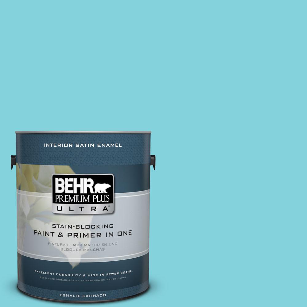 BEHR Premium Plus Ultra 1 gal. 510B4 Cloudless Satin Enamel Interior