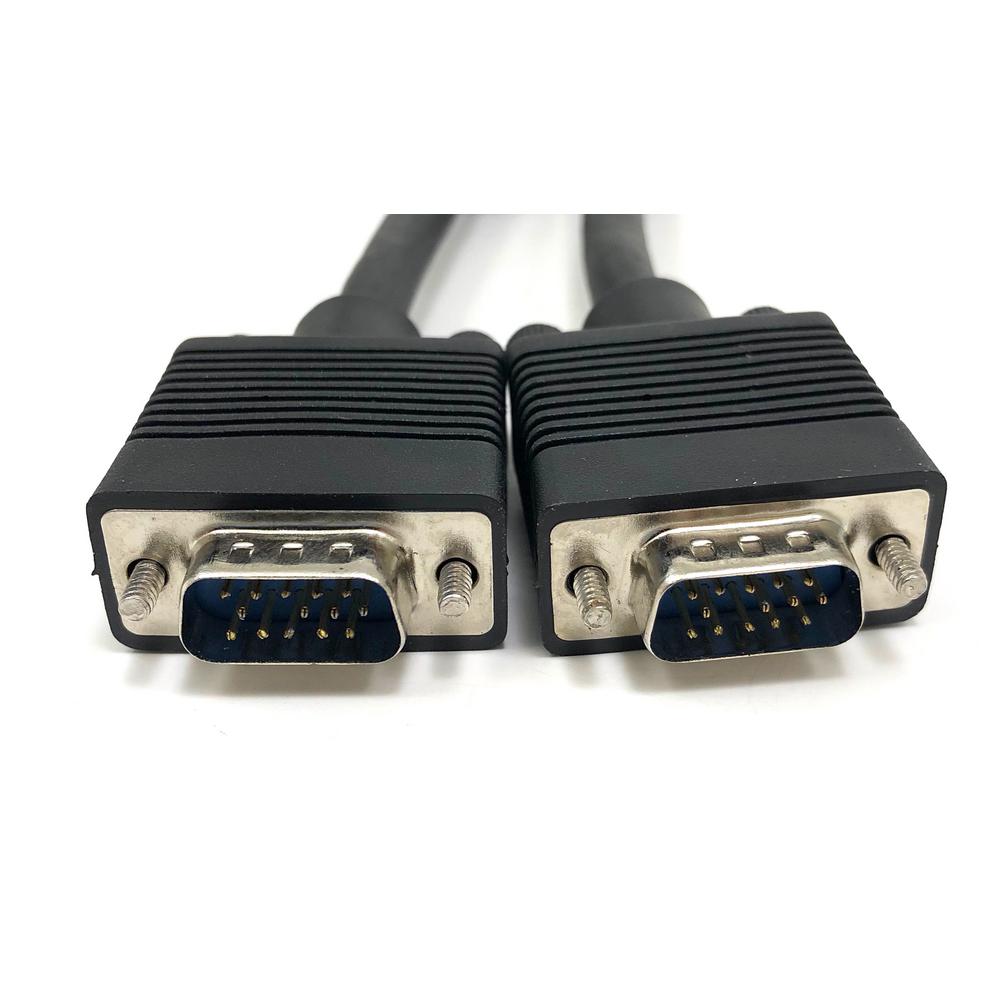 15ft Premium Molded VGA Male to Female Monitor Extension Cable with Ferrites