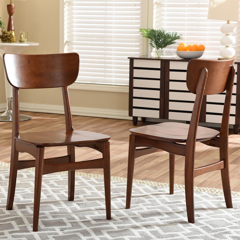 Baxton Studio Broxburn Light Brown Wood and Metal Dining Chairs (Set of 2)-2PC-6056-HD - The 