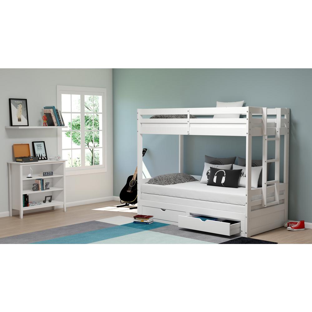 Alaterre Furniture Simplicy White Under Window Bookcase Ajsp04wh