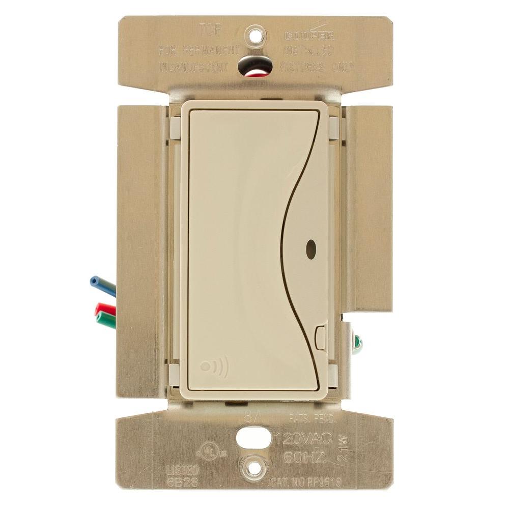 Eaton Aspire 8 Amp RF SinglePole Wireless Light Switch, Desert Sand