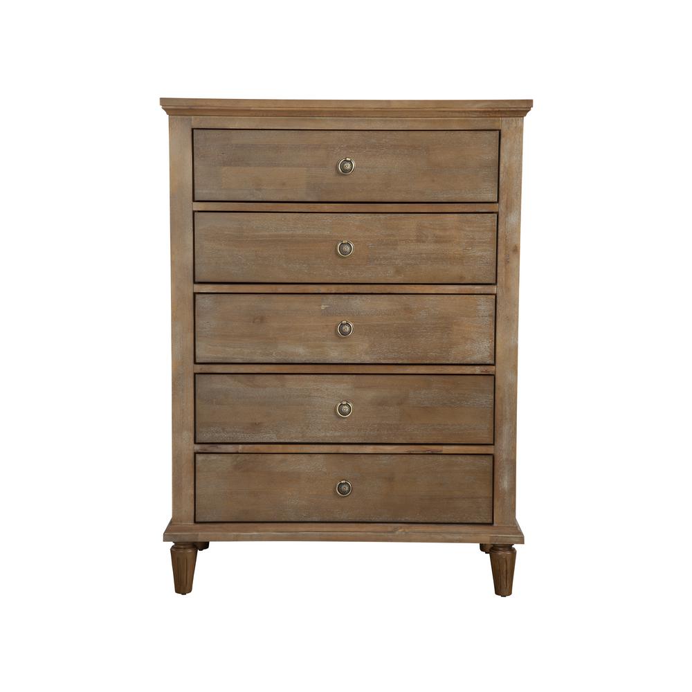 Luxeo Cambridge 5 Drawers Oak Gray Wash Dresser Lux 5d2501 Ogry