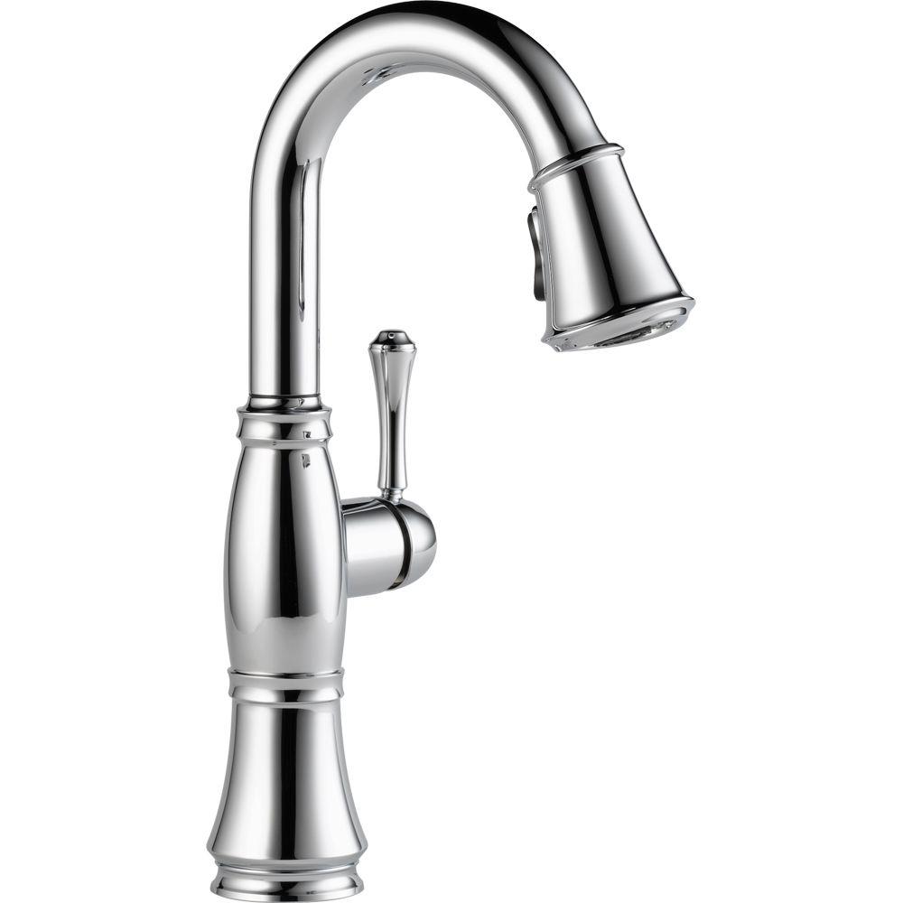 Delta Cassidy Single Handle Pull Down Sprayer Bar Faucet In Chrome