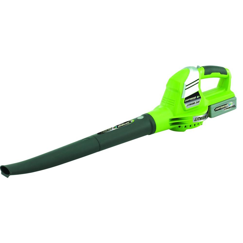 Earthwise 130 MPH 71 CFM 24 Volt Lithium Ion Cordless Leaf Blower   Earthwise Leaf Blowers Lb20024 64 1000 