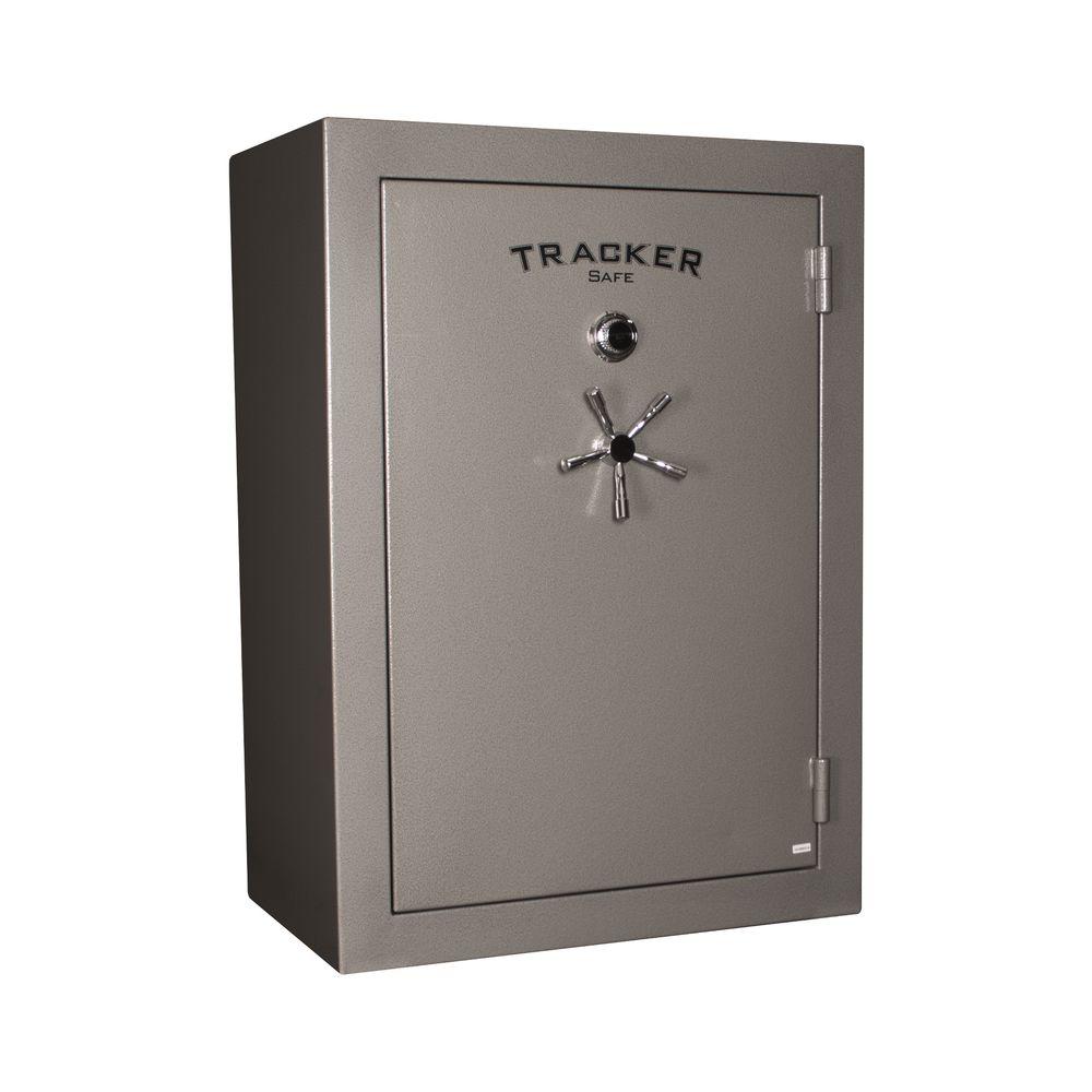 Tracker Safe 64Gun FireResistant Combination/Dial Lock Gun Safe, Gray