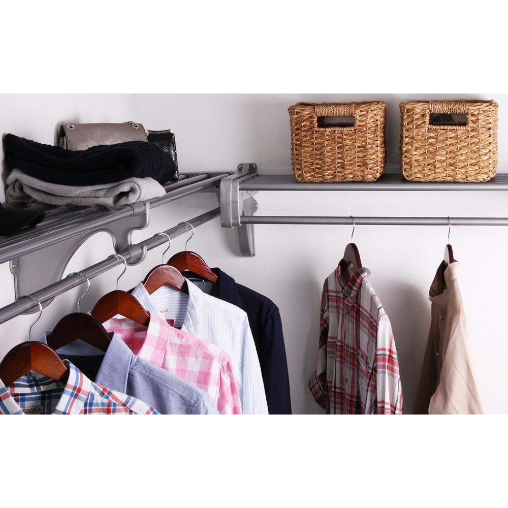 Ez Shelf 12 Ft Steel Closet Organizer Kit With 2 Expandable Shelf