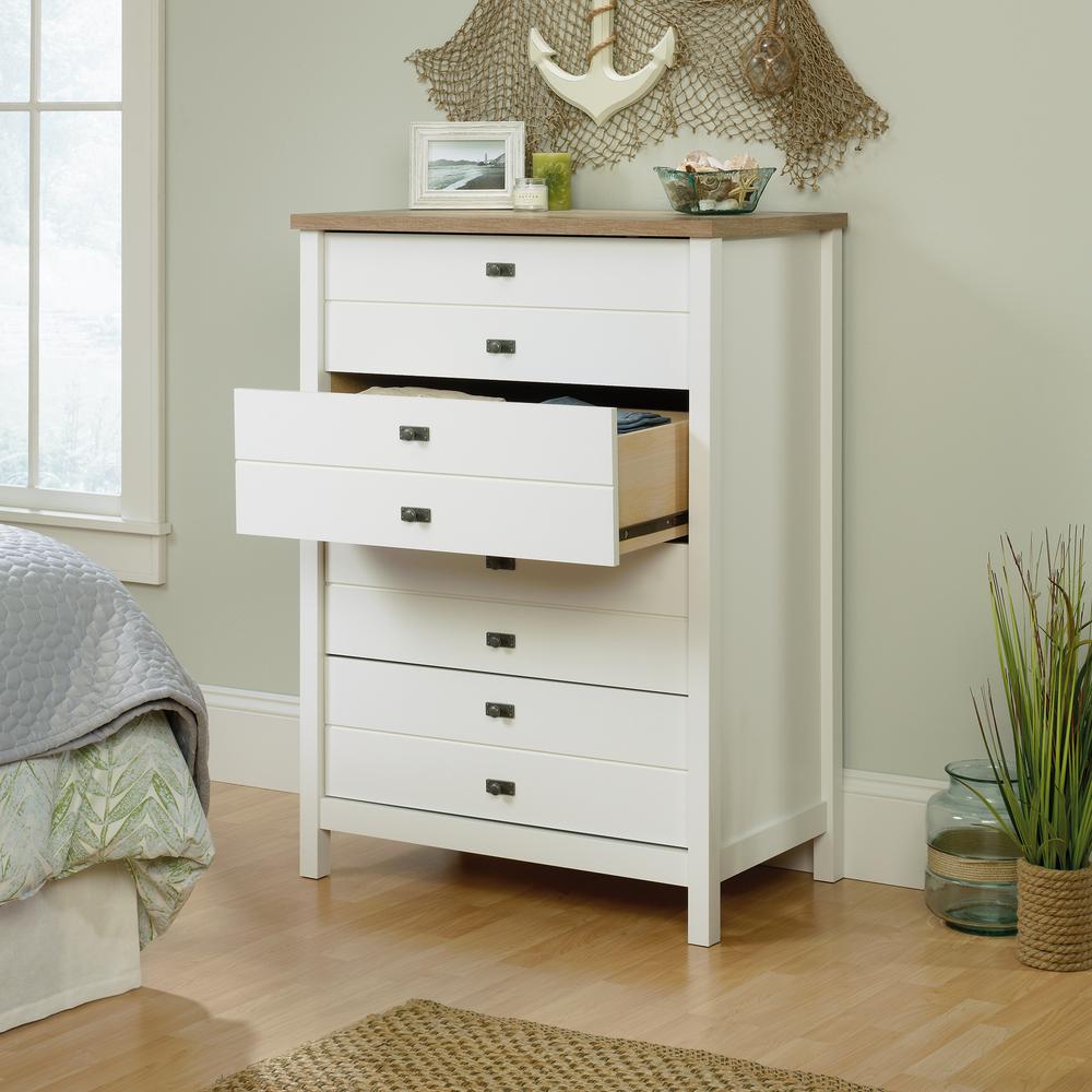 Sauder Cottage Road 4 Drawer Soft White Chest Of Drawers 423998