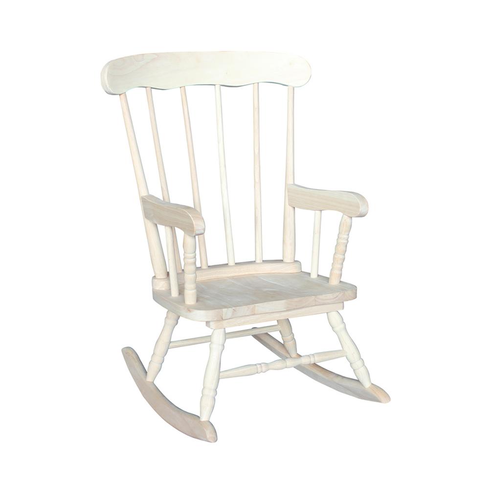 International Concepts Unfinished Rocking Kids Chair Cr 2465 The