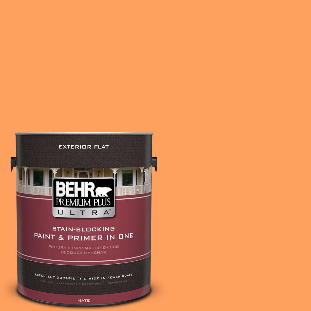 BEHR Premium Plus Ultra 5gal. 250B7 Crushed Orange Flat Exterior Paint485305 The Home Depot