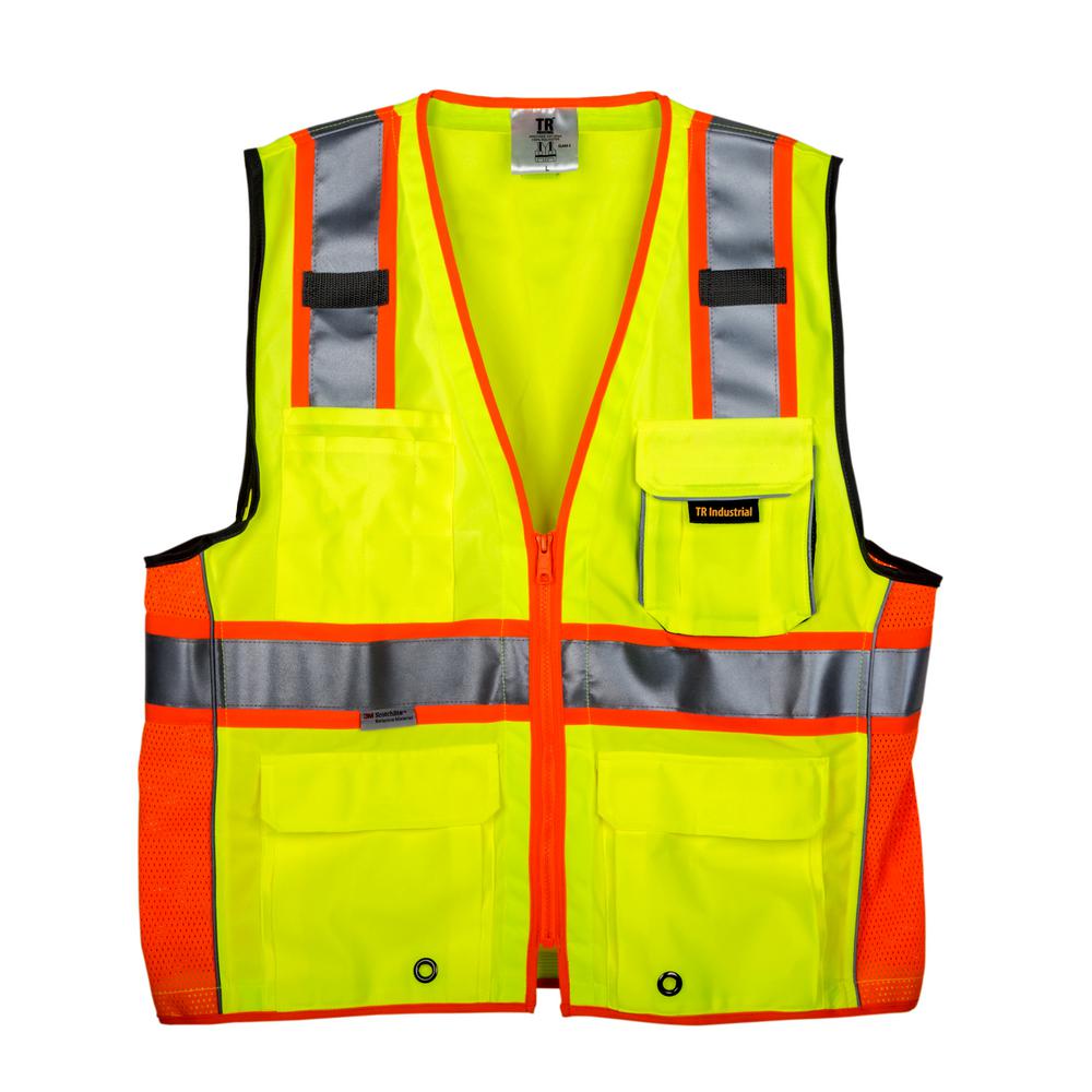 2XL Tongcamo Reflective Safety Vest Yellow High Visibility Work ...