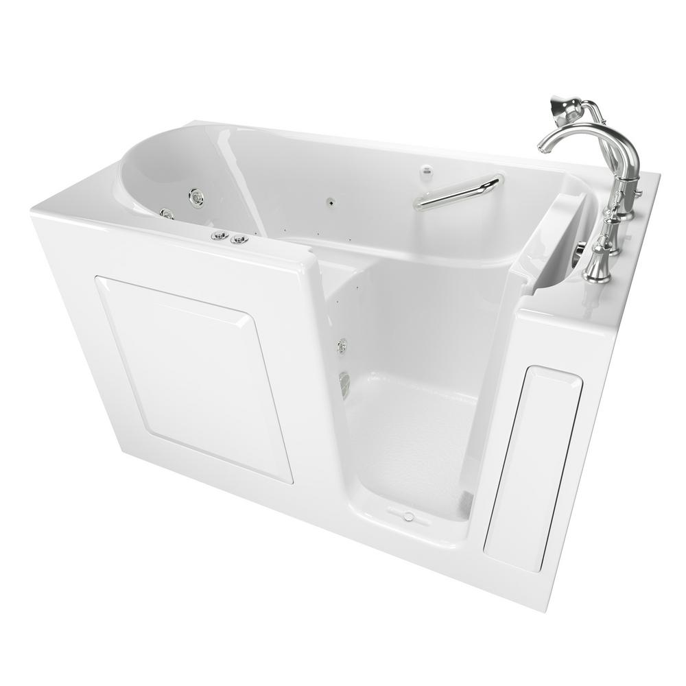 American Standard Exclusive Series 60 In X 30 In Right Hand Walk In Whirlpool And Air Bath Tub With Quick Drain In White 3060 409 Crw Pc The Home