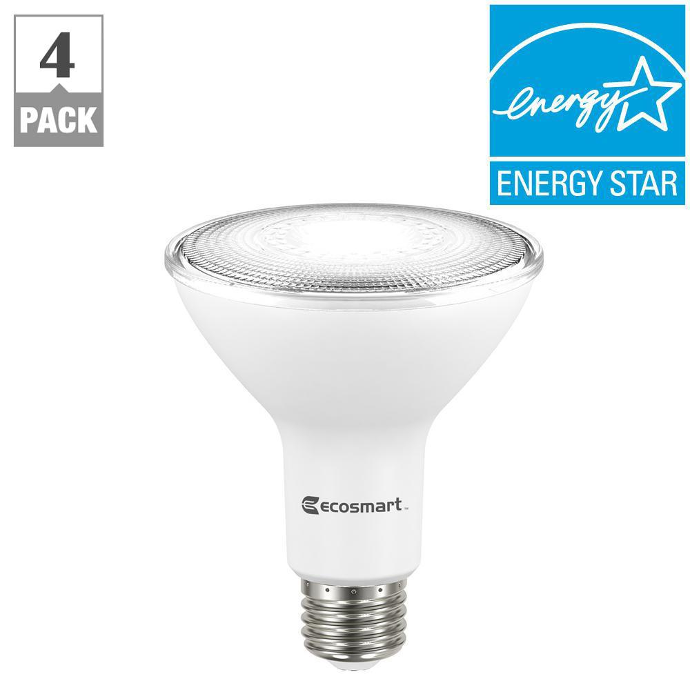 Ecosmart 75 Watt Equivalent Par30 Dimmable Led Flood Light Bulb Bright White 4 Pack 5991