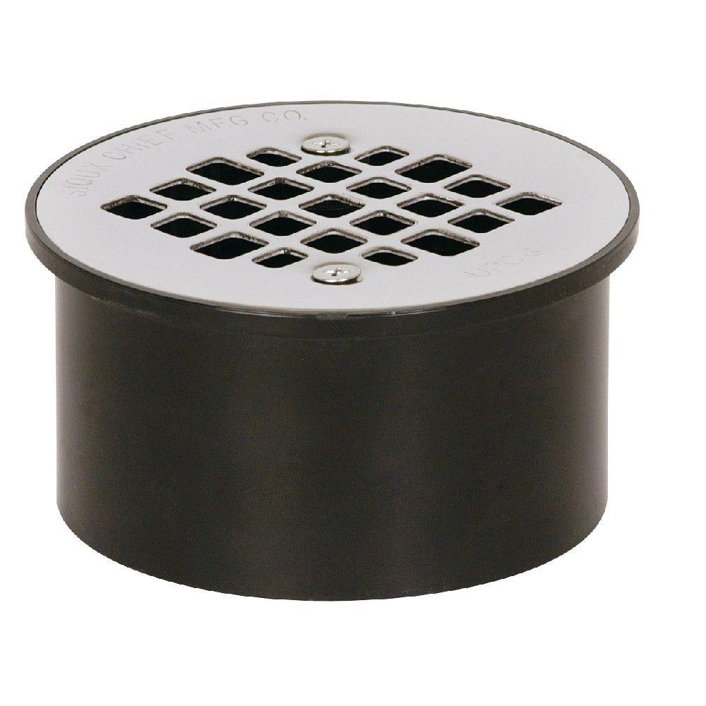 Sioux Chief 3 in. x 4 in. Black ABS Floor Drain8403APK The Home Depot