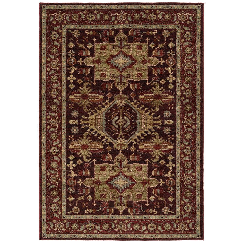 Kaleen Mcalester Burgundy 2 Ft X 3 Ft Area Rug Mca01 04 23 The Home Depot