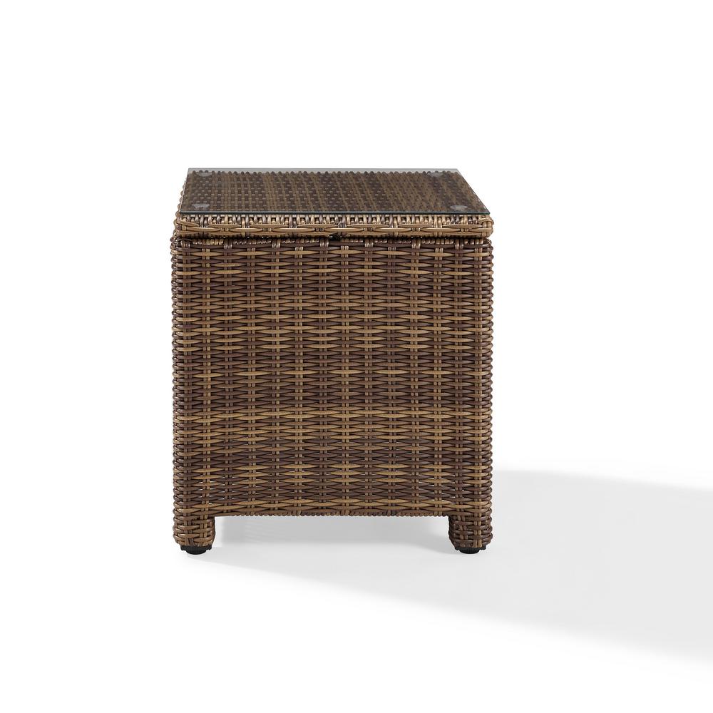 Crosley Bradenton Rectangular Wicker Outdoor Side Table Co7219 Wb