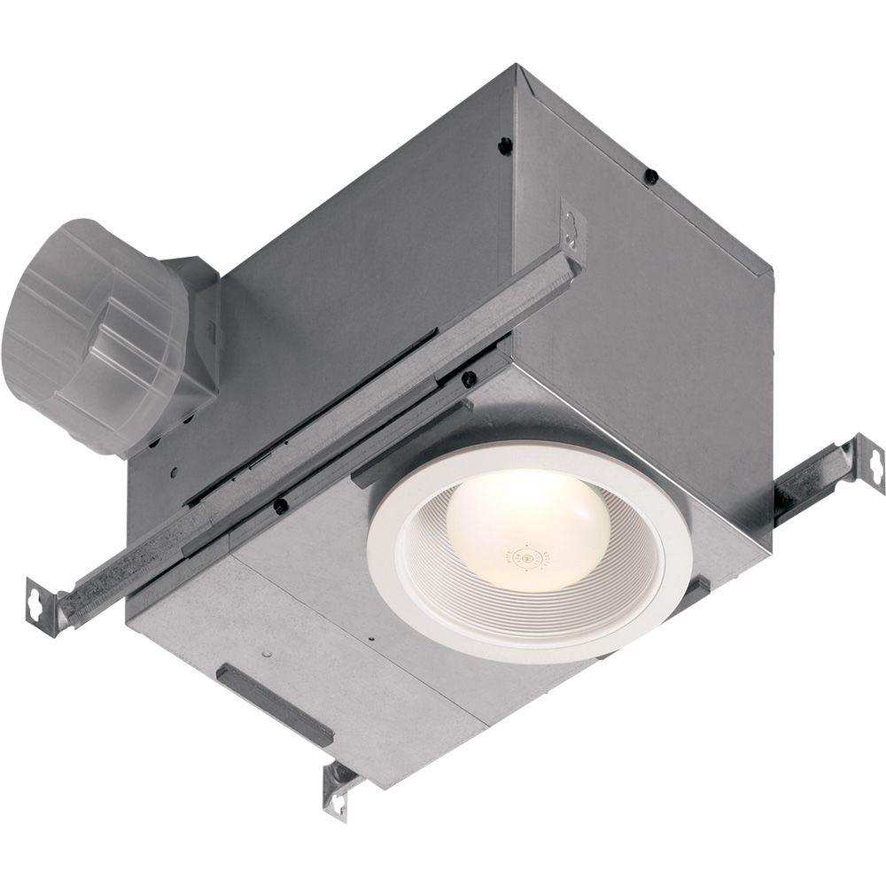 Nutone Round Bath Fans Bathroom Exhaust The Home Depot 70 Cfm Ceiling Exhaust Fan With Recessed Light