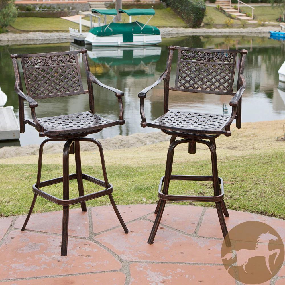 Outdoor Swivel Bar Stools All Weather Tall Patio Extra Wide Counter Height Chairs With Cushion Pillow 2 Pack Seating Furniture Accessories Lightpack In - Extra Tall Outdoor Patio Bar Stools