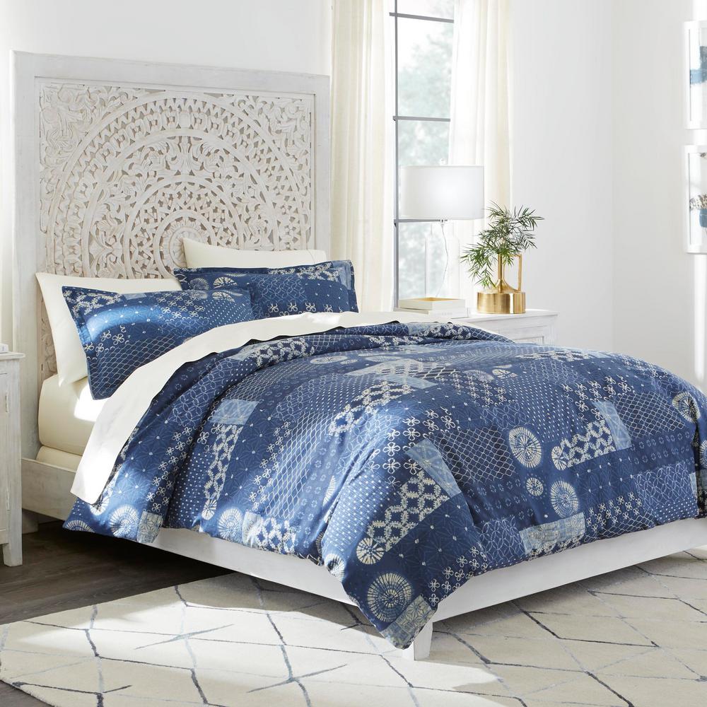 Home Decorators Collection Gutherie 3 Piece Shibori Indigo