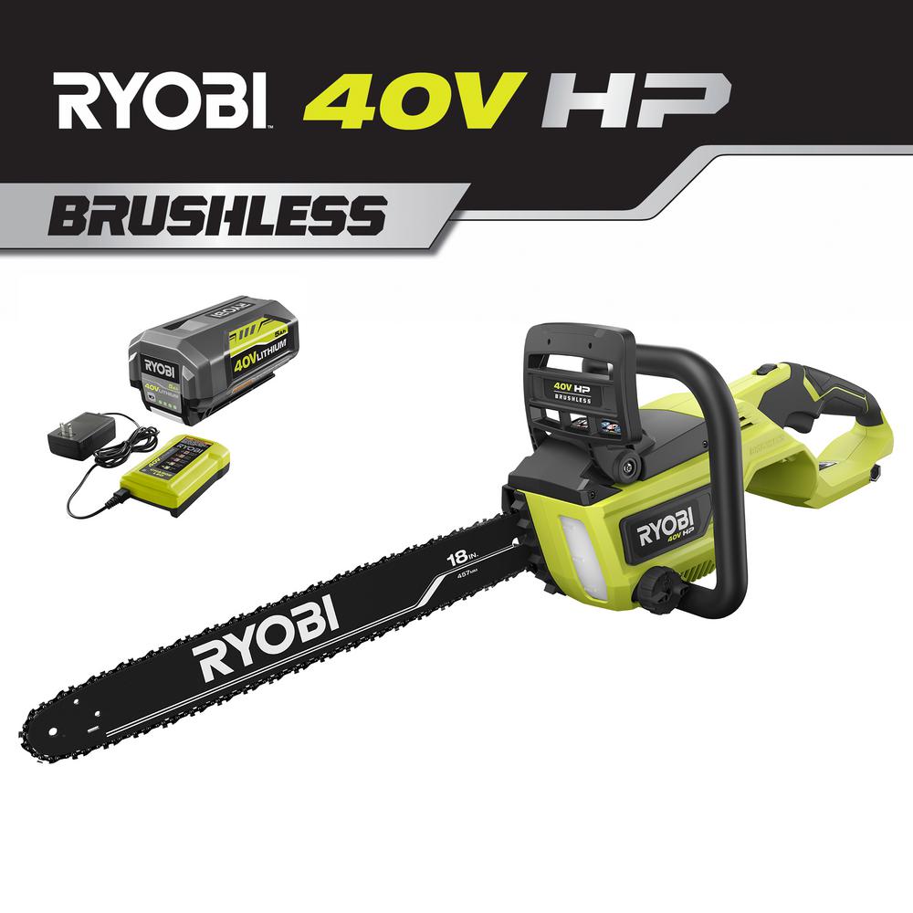 ryobi 40v chainsaws volt auger