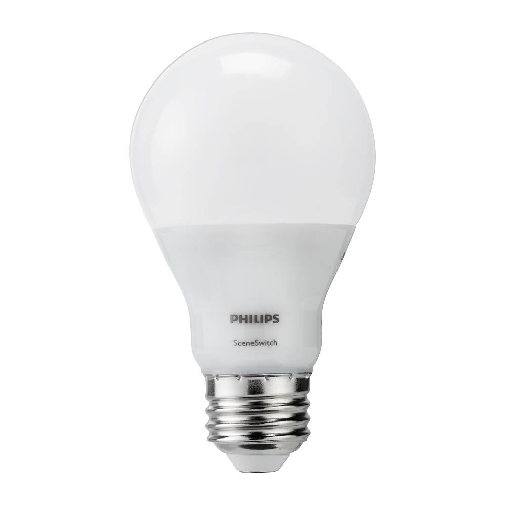 Philips 60W Equivalent Soft White SceneSwitch A19 LED Energy Star Light