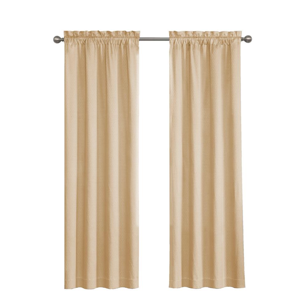 Eclipse Canova Blackout Window Curtain Panel In Gold 42 In W X