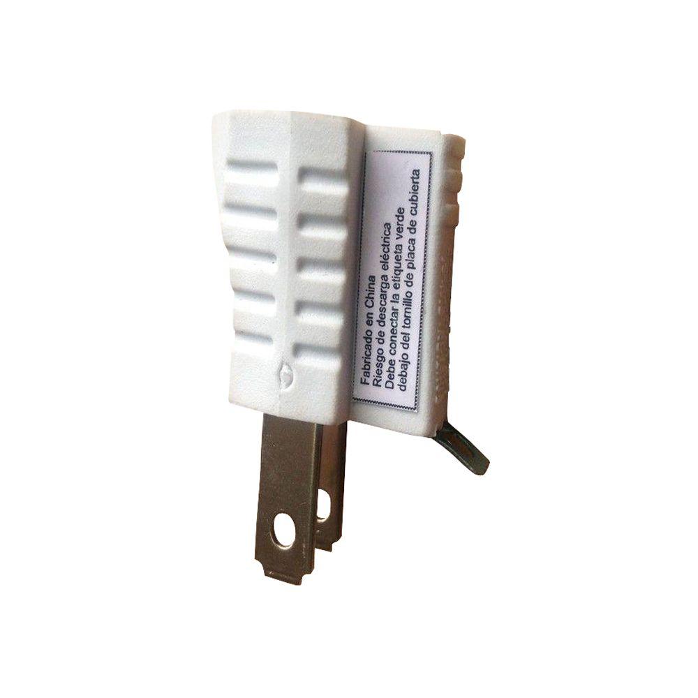 Commercial Electric 15 Amp Single Outlet Grounding Adapter, WhiteU09 The Home Depot